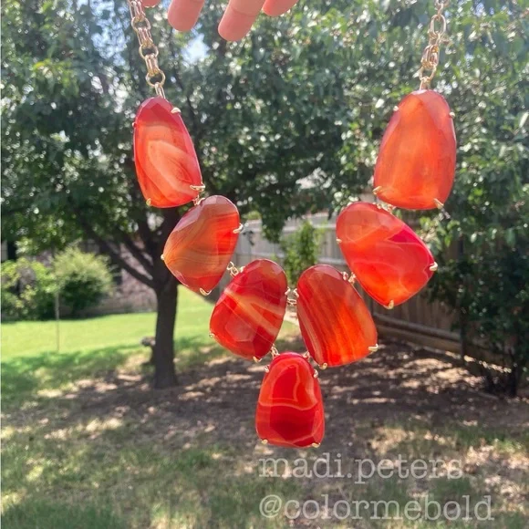 Kendra Scott Harlow Necklace in Carnelian - Picture 5 of 5